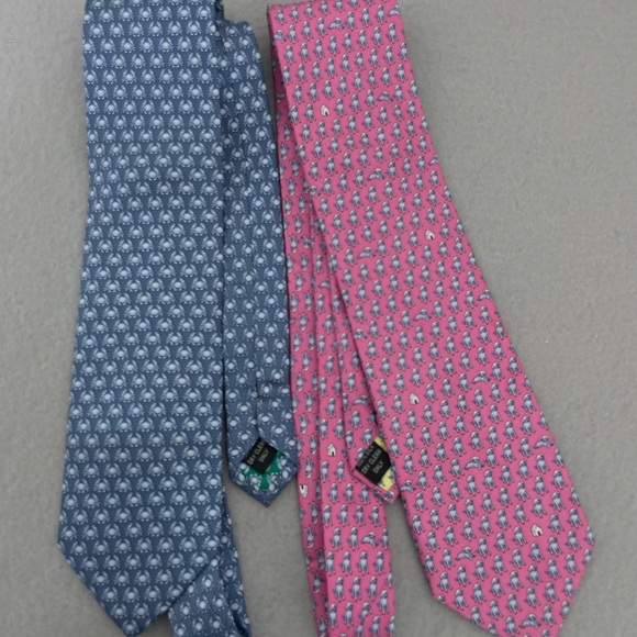 Nola Couture Other - Nola Couture 100% Silk Ties - Blue Boiled Crab & Pink Dog House